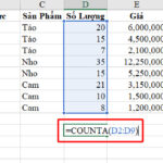 Sử dụng hàm COUNTIFS nhiều điều kiện trong Excel